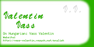 valentin vass business card